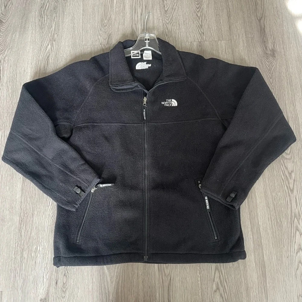 The North face polartec black fleece zipper sweater
